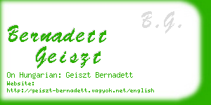 bernadett geiszt business card